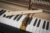 Feurich 115 Premiere Polished White Upright Piano (Chrome)