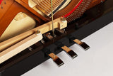 Feurich 115 Premiere Polished White Upright Piano (Chrome)