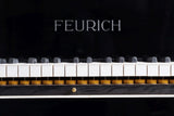 Feurich 179 Dynamic II Polished Ebony Grand Piano (Chrome)