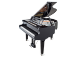 Feurich 162 Dynamic I Polished Ebony Grand Piano (Chrome)