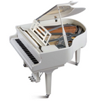 Feurich 162 Dynamic I Polished White Grand Piano (Chrome)