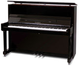 Feurich 122 Universal Upright Polished Ebony Chrome