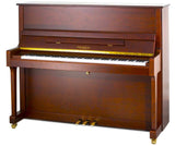 Feurich 122 Universal Upright Satin Walnut Brass
