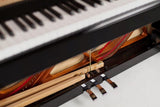 Feurich 122 Universal Demo Upright Polished Ebony Satin