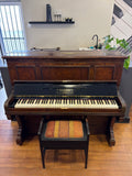Challen & Son Upright Piano Burr Walnut (Sold)