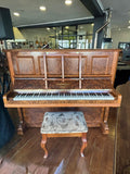 C. Bechstein Berlin Concert Model Upright Piano Burr Walnut