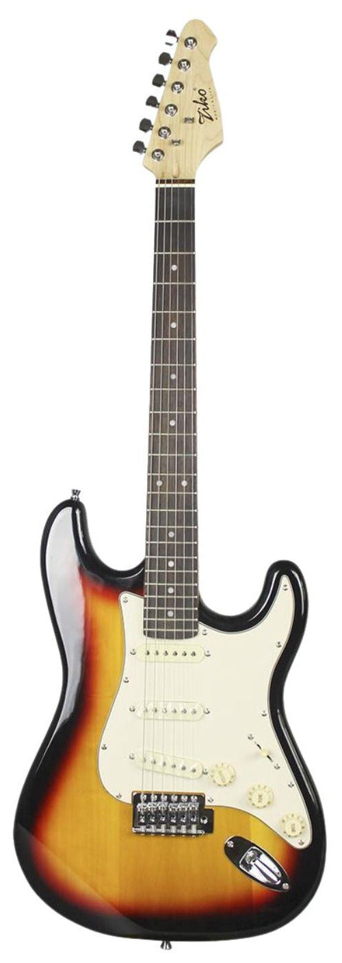 Ziko Strat Style Electric Guitar Glossy 3 Tone Sunburst – Heuer Pianos