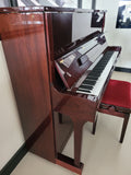 Feurich Upright Piano Model 122 Burgundy